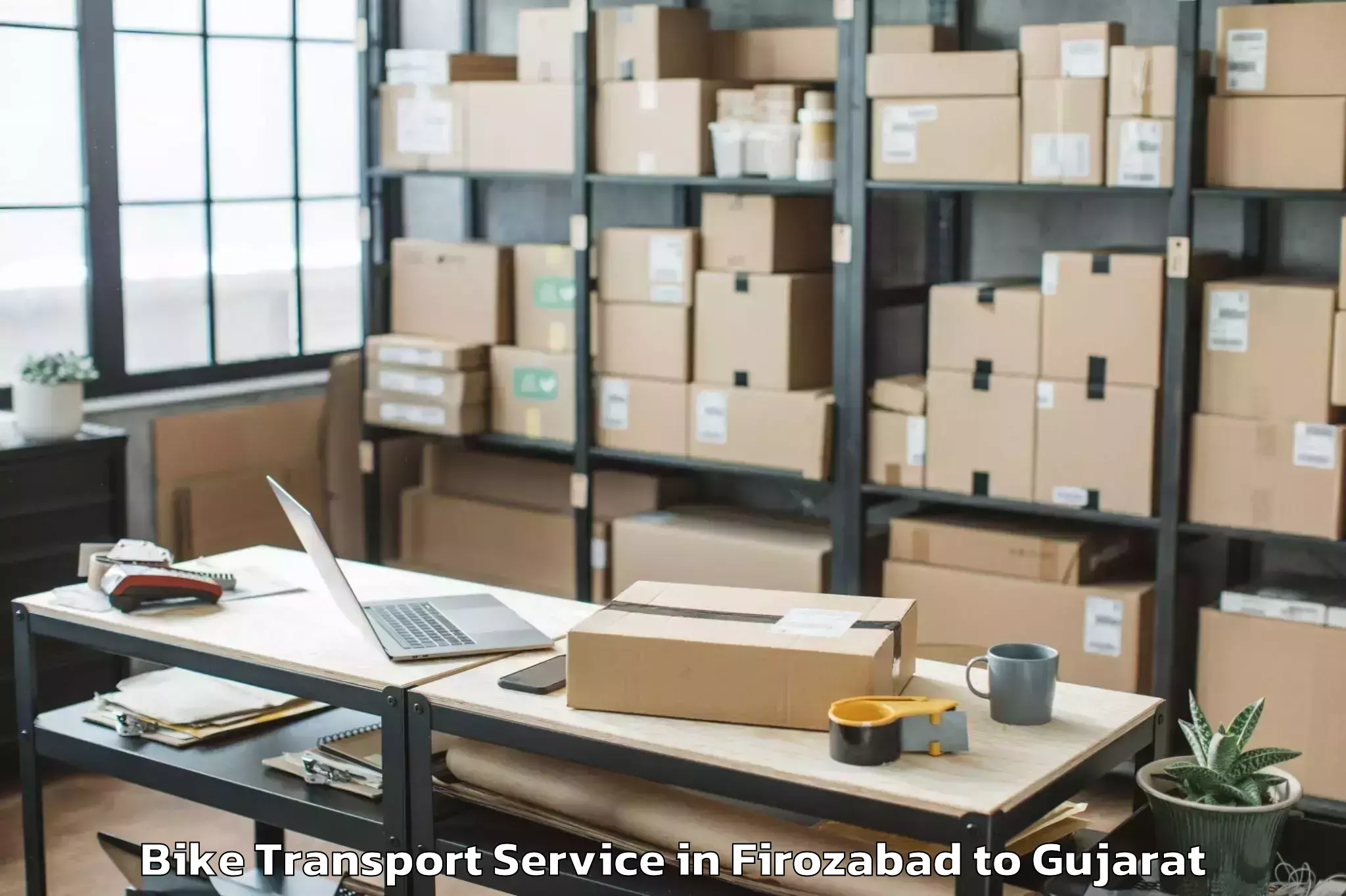 Efficient Firozabad to Vadodara Airport Bdq Bike Transport